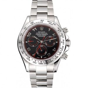 Super Clone Rolex Daytona Stainless Steel Bracelet Black Dial 80296 - Image 10