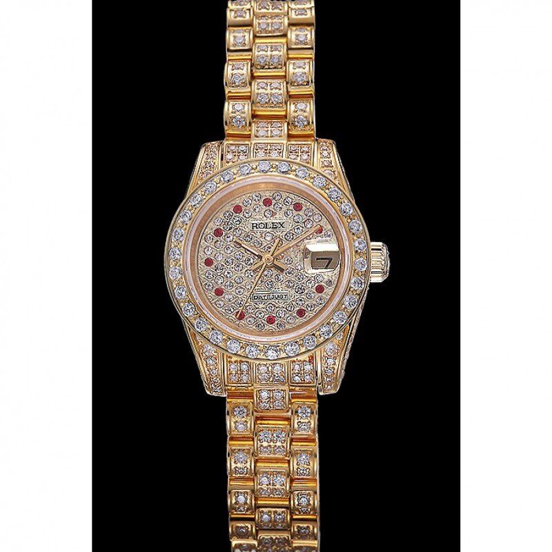 Super Clone Rolex DateJust Diamond Dial Gold 622024 - Image 2