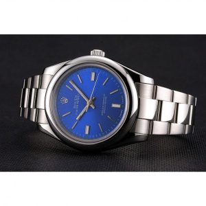 Rolex Oyster Perpetual Blue Dial Stainless Steel Case And Bracelet - Image 5