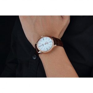 Super Clone Rolex Cellini Time Gold Case White Dial Brown Leather Bracelet 622655 - Afbeelding 9