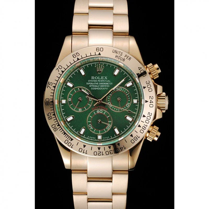 Super Clone Rolex Daytona Green Dial Rose Gold 1454244 - Image 2