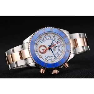 Rolex Yacht-Master Blue Ceramic Bezel White Dial Watch - Image 3