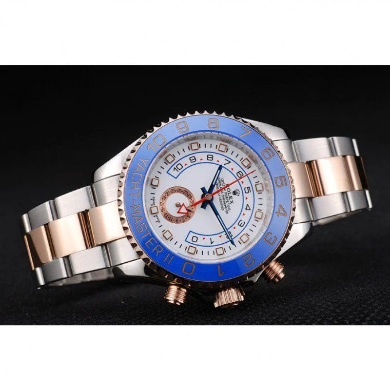 Rolex Yacht-Master Blue Ceramic Bezel White Dial Watch - Image 3