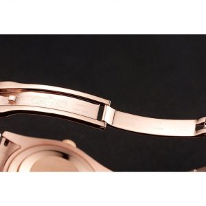 Super Clone Rolex Day-Date Diamonds And Rubies Black Dial Rose Gold Bracelet 1454102 – Bild 7