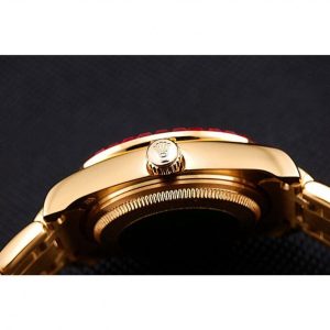 Rolex Datejust Diamond Dial Pink Jewels Bezel Gold Case And Bracelet 622835 – Image 9