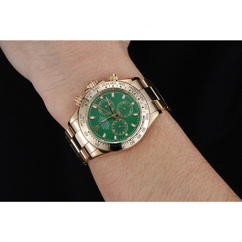 Super Clone Rolex Daytona Green Dial Rose Gold 1454244 - Image 10