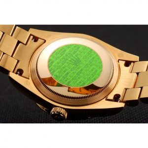 Super Clone Rolex Day-Date Red Diamond Pave Dial Gold Diamond Bracelet 1453960 - Afbeelding 7
