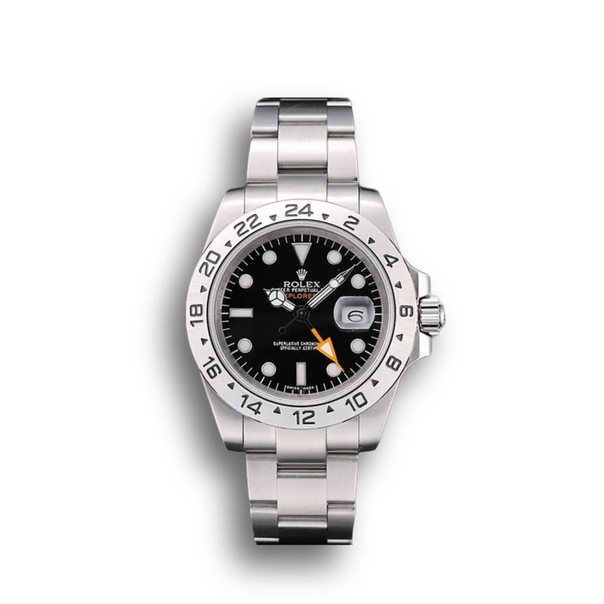 Super Clone Rolex Explorer Stainless Steel Bezel Black Dial Watch