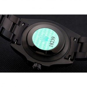 Super Clone Rolex GMT Master II Black Dial Blue And Black Bezel Black PVD Case And Bracelet PR18239 - Image 7