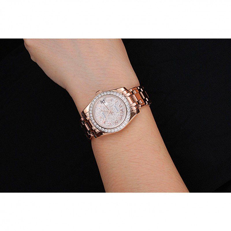 Rolex Datejust Diamond Dial And Bezel Pink Gold Case And Bracelet 622836 - Image 10