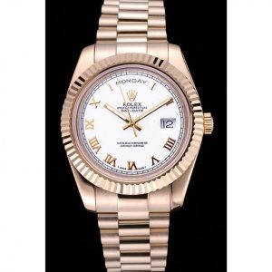Vista alternativa de Rolex Day-Date White Dial Gold Bracelet 622546