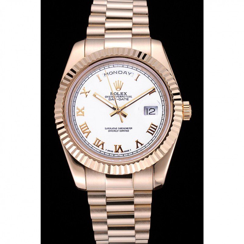 Rolex Day-Date White Dial Gold Bracelet 622546 - Image 2