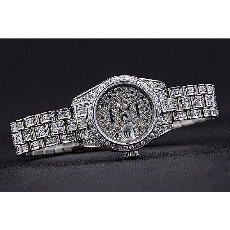 Super Clone Rolex DateJust Diamond Dial Stainless Steel 622022 - Image 5