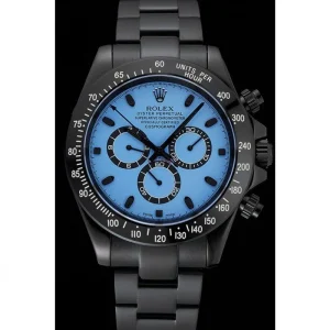 Super Clone Rolex Cosmograph Daytona Blue And Black Dial Black Stainless Steel Case And Bracelet 1454250 - Image 2