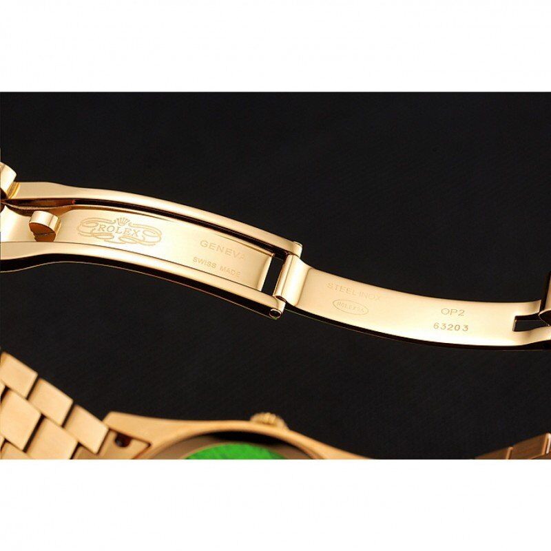 Super Clone Rolex Day-Date Diamond Pave Dial Gold Diamond Bracelet 1453956 - Afbeelding 6