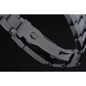 Super Clone Rolex Daytona Black Ion Plated Tachymeter Black Stainless Steel Strap Green Dial 80246 - Image 7