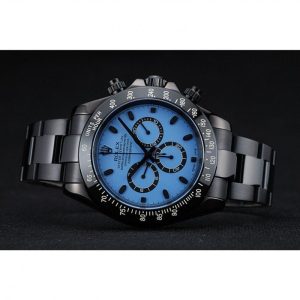 Super Clone Rolex Cosmograph Daytona Blue And Black Dial Black Stainless Steel Case And Bracelet 1454250 - Image 4