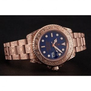 Super Clone Rolex Submariner Skull Limited Edition Blue Dial Rose Gold Case And Bracelet 1454085 - Image 4