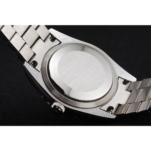 Super Clone Rolex Day-Date Diamond Pave Dial And Bezel And Stainless Steel Bracelet - Image 8
