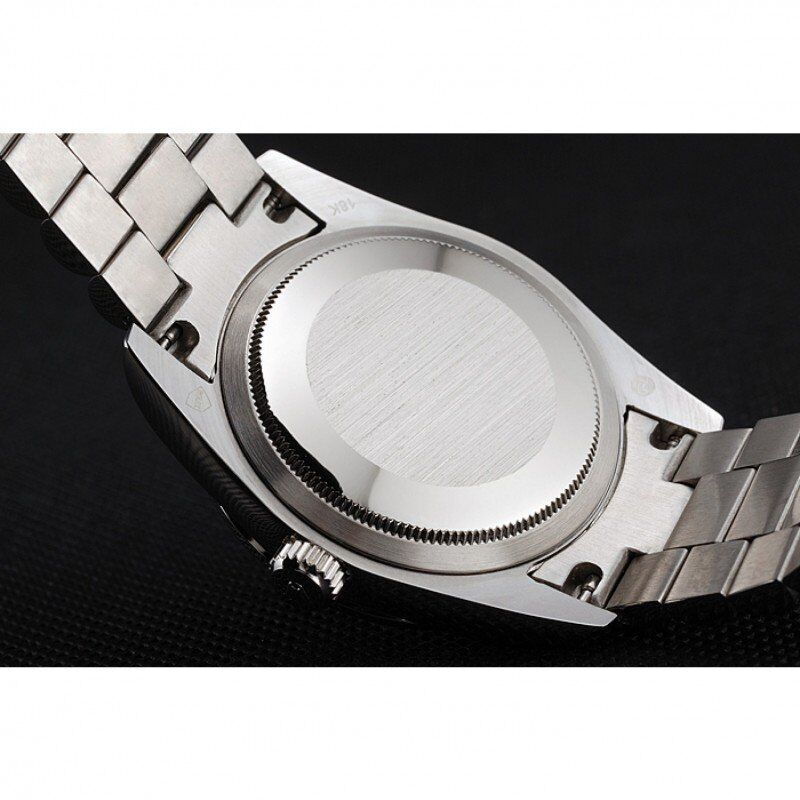 Super Clone Rolex Day-Date Diamond Pave Dial And Bezel And Stainless Steel Bracelet - Image 8