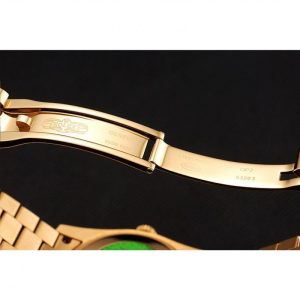 Super Clone Rolex Day-Date Diamond Pave Gold Dial Gold Diamond Bracelet 1453954 - Image 6