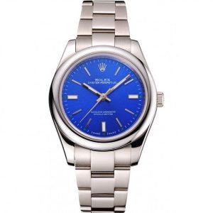 Rolex Oyster Perpetual Blue Dial Stainless Steel Case And Bracelet - Image 11