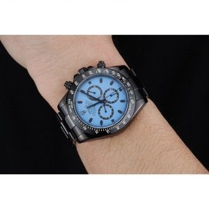 Super Clone Rolex Cosmograph Daytona Blue And Black Dial Black Stainless Steel Case And Bracelet 1454250 - Image 10