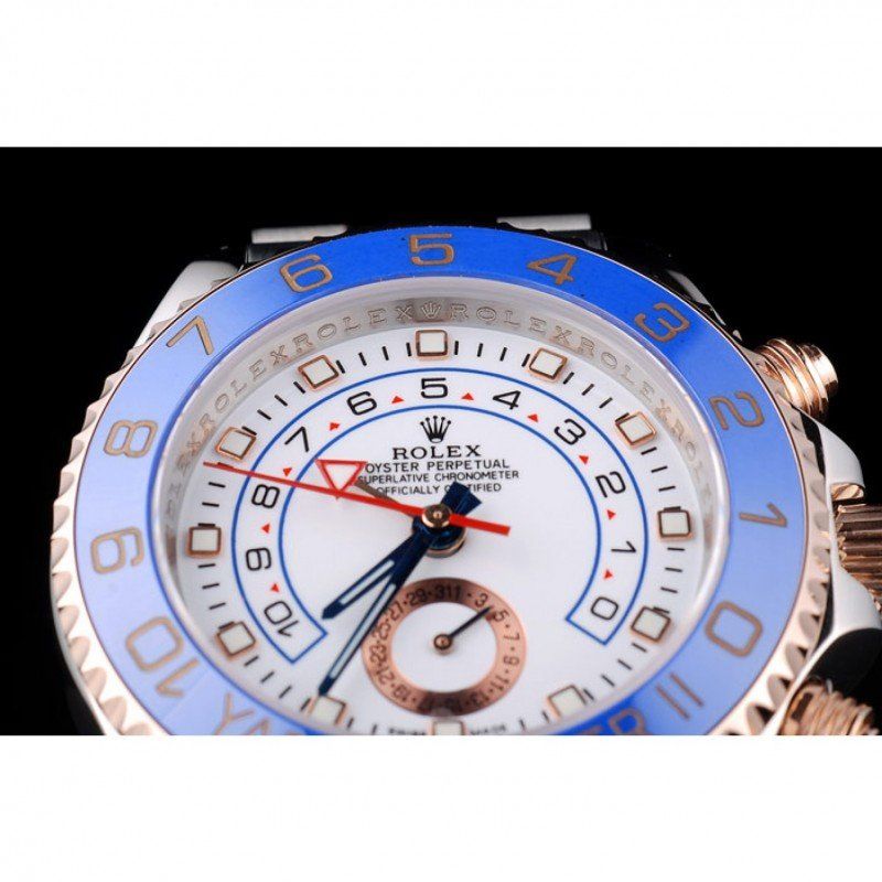 Rolex Yacht-Master Blue Ceramic Bezel White Dial Watch - Image 8