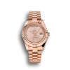 Super Clone Rolex Day-Date 40 Rose Gold Etched Dial Rose Gold Case And Bracelet