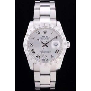 Rolex Datejust Diamond Bezel Silver Dial 7468 - Image 2