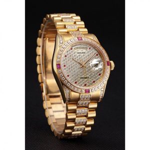 Super Clone Rolex Day-Date Diamonds Yellow Gold-SRL184 621614 - Image 3