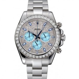 Super Clone Rolex Cosmograph Daytona Diamond Dial Stainless Steel Case And Bracelet 1454251 - Imagen 11