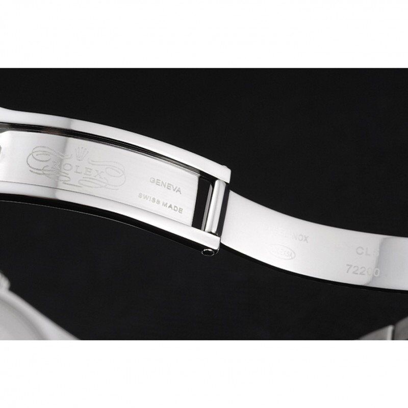 Super Clone Rolex Day-Date Diamond Pave Dial And Bezel And Stainless Steel Bracelet - Image 7