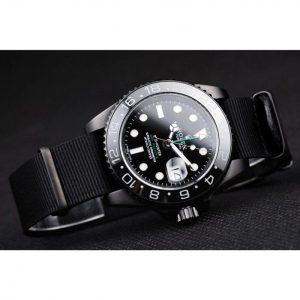 Super Clone Rolex GMT Master II Pro-Hunter Black Fabric Strap Black Dial – Bild 4