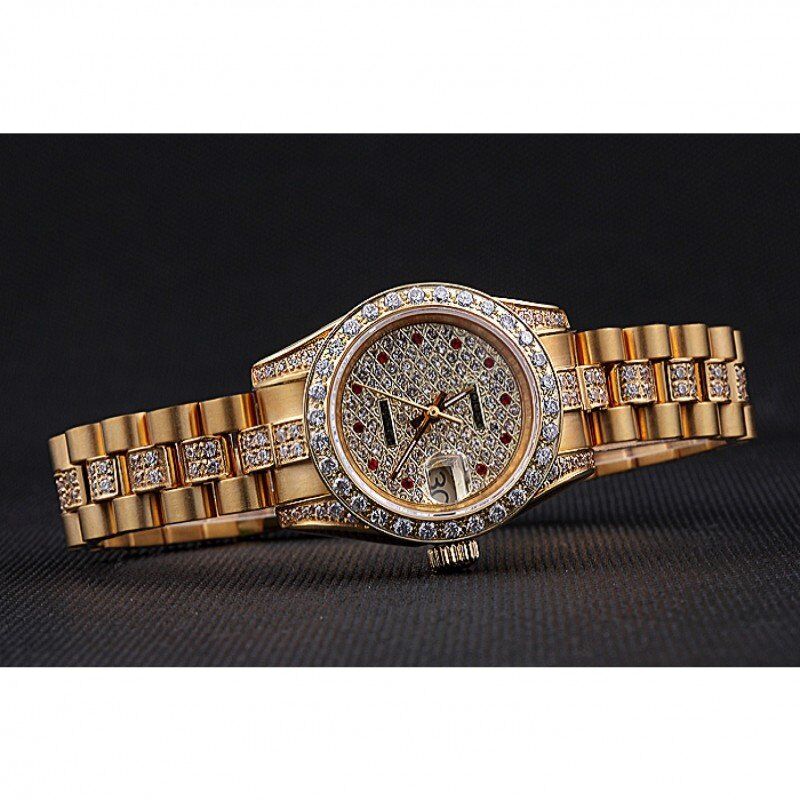 Super Clone Rolex DateJust Diamond Dial Gold 622023 - Image 4