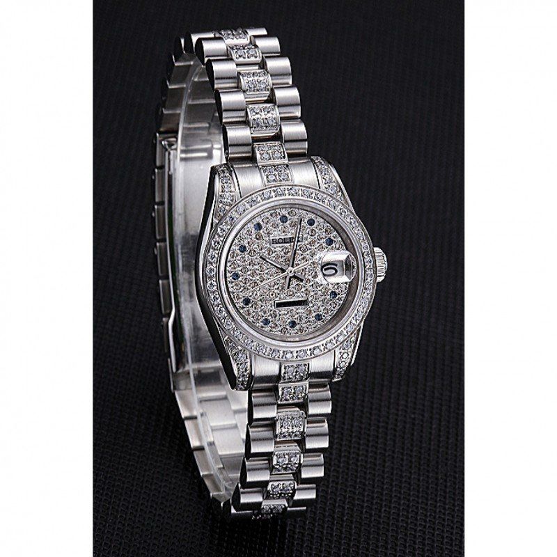 Super Clone Rolex DateJust Diamond Dial Stainless Steel 622021 - Image 2