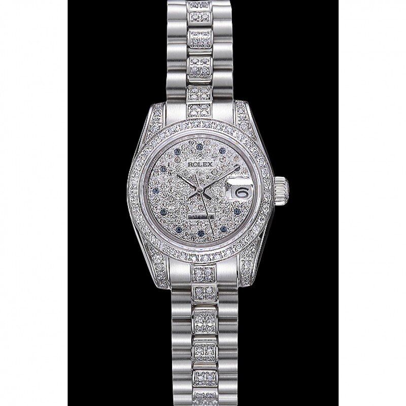 Super Clone Rolex DateJust Diamond Dial Stainless Steel 622021 - Image 3