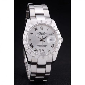 Rolex Datejust Diamond Bezel Silver Dial 7468 - Image 3