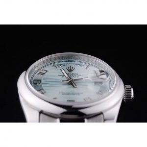 Rolex Day-Date Polished Silver Bezel White Dial 7470 - Imagen 10