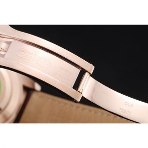 Super Clone Rolex Cosmograph Daytona Brown Dial Rose Gold Case Brown Leather Bracelet 1454243 - Imagen 8