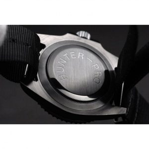 Super Clone Rolex Submariner Pro-Hunter Black Fabric Strap Black Dial - Image 7