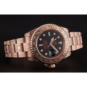 Super Clone Rolex Submariner Skull Limited Edition Black Dial Rose Gold Case And Bracelet 1454086 - Imagen 5