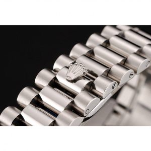 Super Clone Rolex Day-Date Ice Blue Dial Diamond Case Stainless Steel Bracelet 1453962 - Image 5