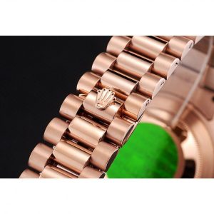 Super Clone Rolex Day-Date 40 Rose Gold Etched Dial Rose Gold Case And Bracelet - Image 6