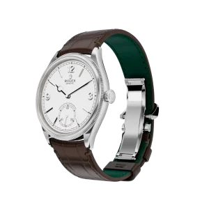 Rolex 1908: 39 mm, white gold with an alligator leather strap, m52509-0006 - Imagen 5