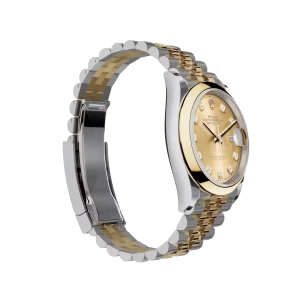 Rolex Datejust: 36 mm, Oystersteel and yellow gold, champagne colour, diamond-set dial, Jubilee bracelet, m126203-0017 - Imagen 3