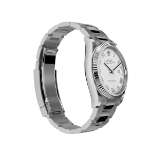 Rolex Datejust: 36 mm, Oystersteel and white gold, white dial, Oyster bracelet, m126234-0026 - Imagen 3
