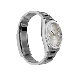 Rolex Datejust: 31 mm, Oystersteel and white gold, silver, diamond-set dial, Oyster bracelet, m126284rbr-0022 - Image 4