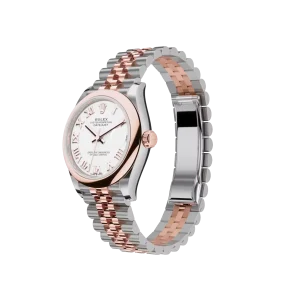 Alternative view of Rolex Datejust: 31 mm, Oystersteel and Everose gold, white dial, Jubilee bracelet, m278241-0002