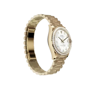 Rolex Datejust: 31 mm, Yellow gold, white mother-of-pearl, diamond-set dial, President bracelet, m278288rbr-0006 - Image 4